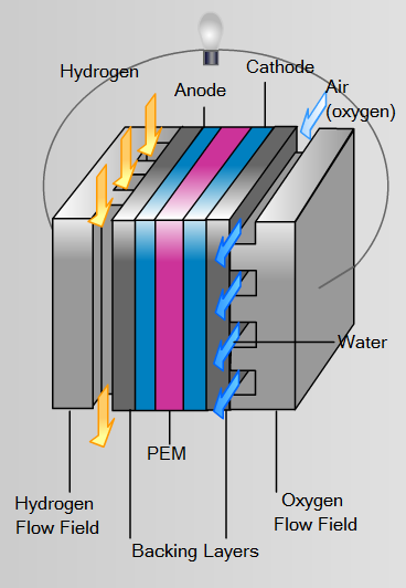 The 4 components of a PEM fuel cell | Fuel Cell Electric Buses e procurement process flow diagram 
